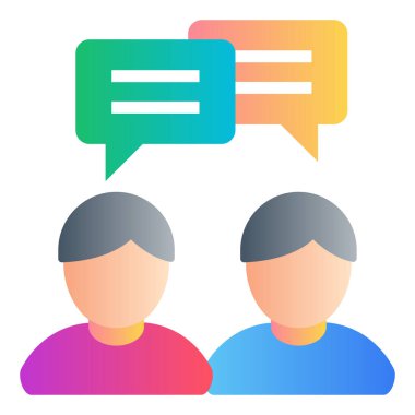 Gradyan renk simgesi, Takım için illüstrasyon, tartışma, grup.