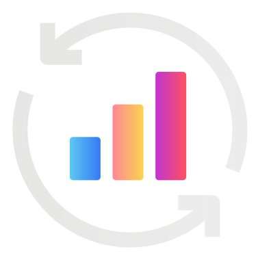 Gradyan renk simgesi, Diyagram, grafik, güncellenmiş.