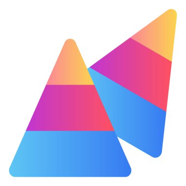 Gradyan renk simgesi, mısır şekeri için illüstrasyon, şeker.