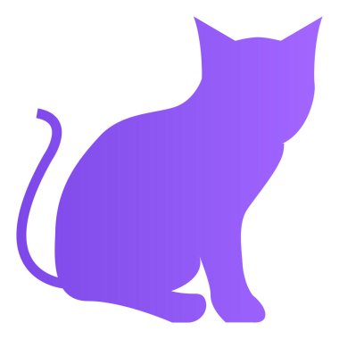 Gradyan renk simgesi, Hayvan Kedileri için illüstrasyon, Cadılar Bayramı.