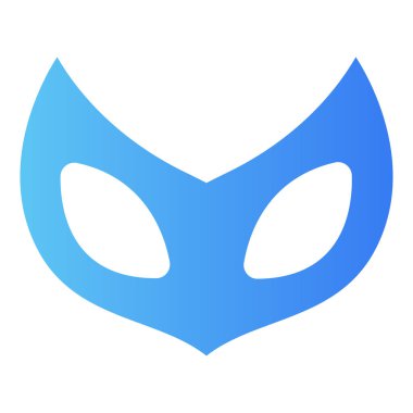 Gradyan renk simgesi, Cadılar Bayramı için resim, karnaval maskesi,