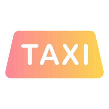 Gradyan renk simgesi, Taksi için illüstrasyon.