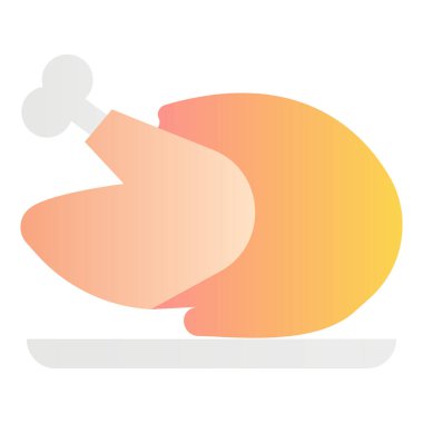 Gradyan renk simgesi, hindi tavuğu yeme resmi.