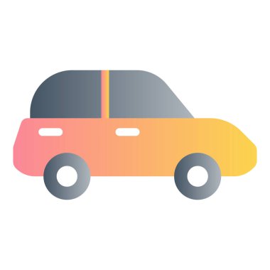 Gradyan renk simgesi, Otomobil, araba, ulaşım için illüstrasyon.