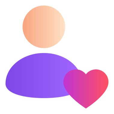 Gradyan renk simgesi, Kullanıcı, hesap, yönetim için illüstrasyon.