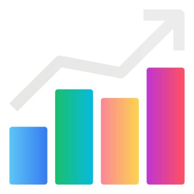 Gradyan renk simgesi, Başarı için illüstrasyon kariyer, iş hedefi, büyüme.