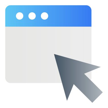 Gradyan renk simgesi, Web sitesi pencere tıklaması için illüstrasyon.