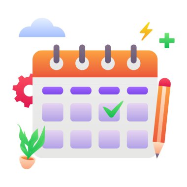 Takvim çizelgesi için renk grafiği