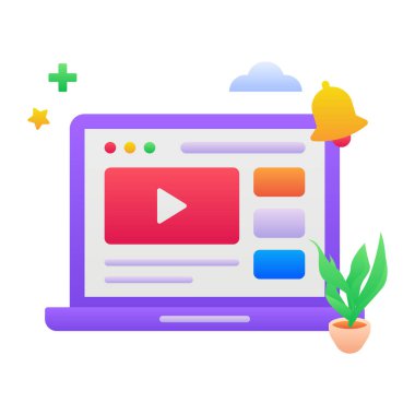 Çevrimiçi video pazarlama için renk grafikleri