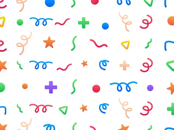 Konfeti, festival, Gradyan renk vektöründeki şablonu kutlayın