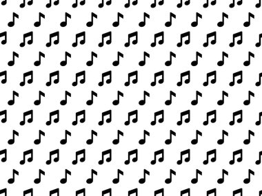 Siyah biçim vektöründe müzik notası deseni