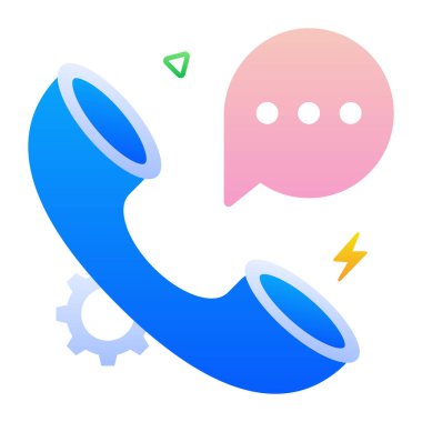 Çağrı Merkezi için renk vektörü çizimi