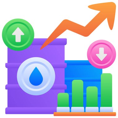 Petrol ticareti için renk grafikleri