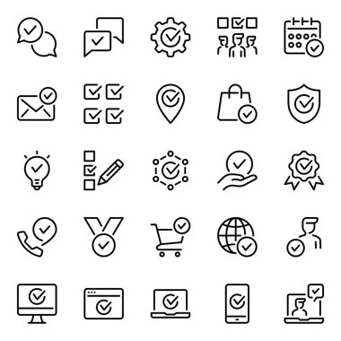 Onaylanmış onay işareti için özet simgeleri ayarlandı