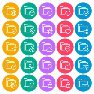 Arşiv dizini için daire rengi dış hat simgelerini ayarla