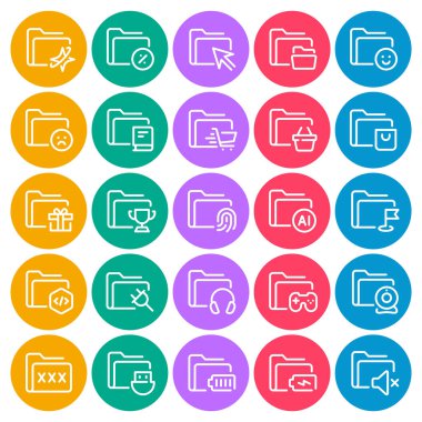 Arşiv dizini için daire rengi dış hat simgelerini ayarla