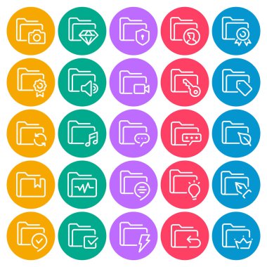 Arşiv dizini için daire rengi dış hat simgelerini ayarla