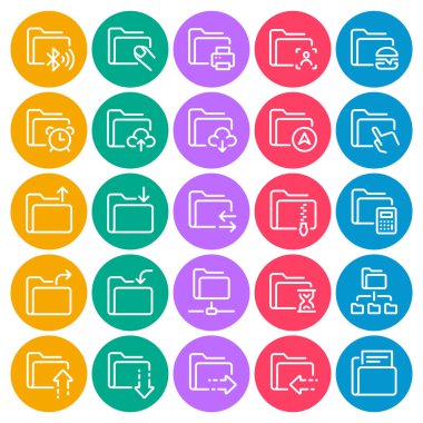 Arşiv dizini için daire rengi dış hat simgelerini ayarla