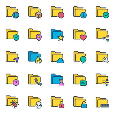 Arşiv dizini için doldurulmuş taslak simgeleri