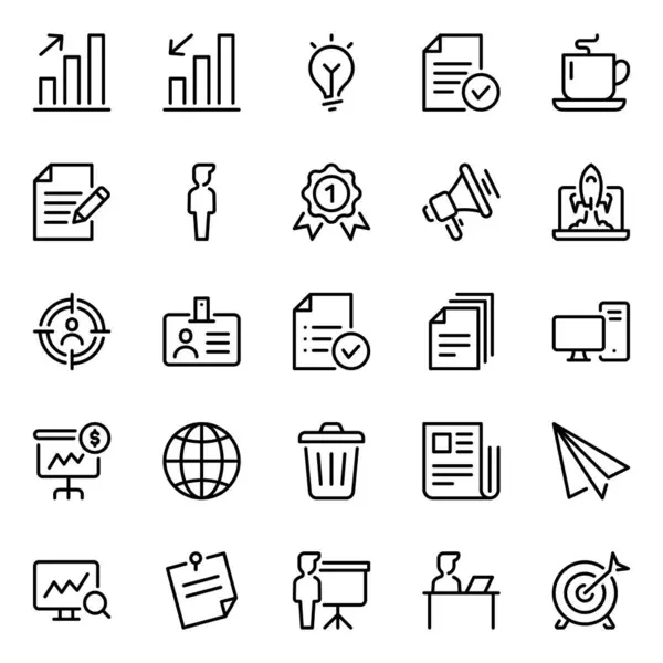 İş ve ofis için özet simgeleri ayarlandı