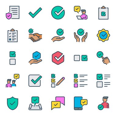 Kontrol için doldurulmuş taslak simgeleri