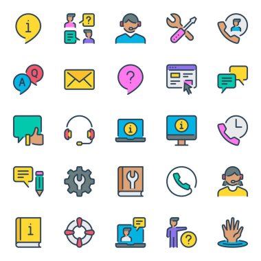 Kişi servisi için doldurulmuş ana hatlar simgeleri