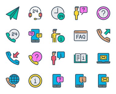 Kişi servisi için doldurulmuş ana hatlar simgeleri