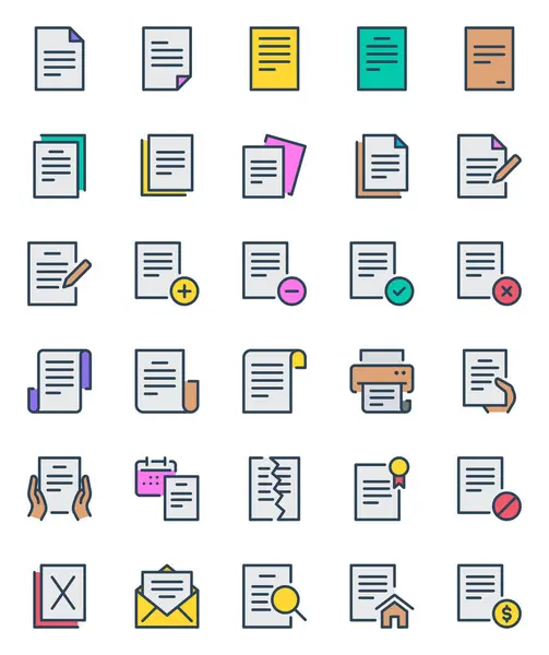 Belge dosyası için doldurulmuş özet simgeleri