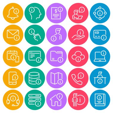 Bilgi için çember renk özet simgelerini ayarla