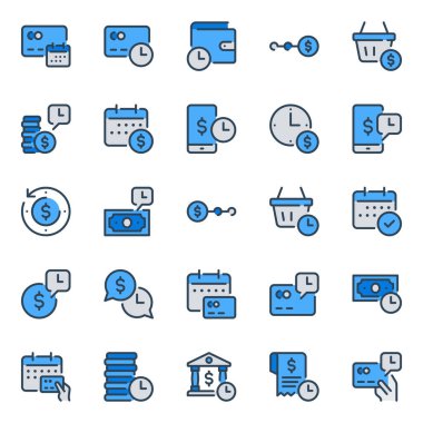 Ödeme geçmişi için mavi özet simgeleri ayarlandı