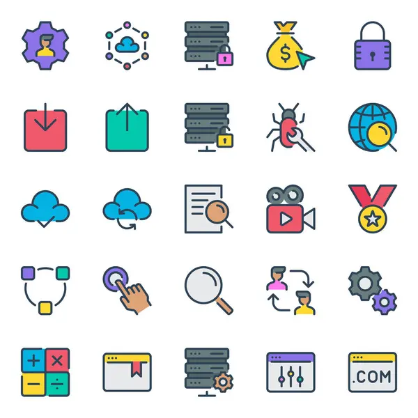 SEO ve Web için doldurulmuş taslak simgeleri