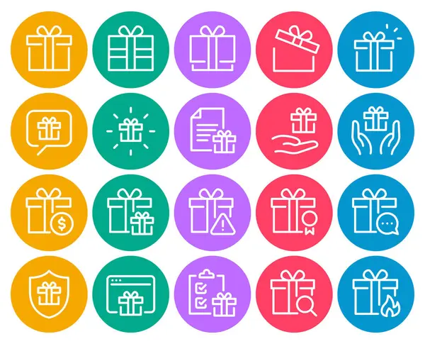 Sürpriz hediyeler için çember renk özet simgelerini ayarla