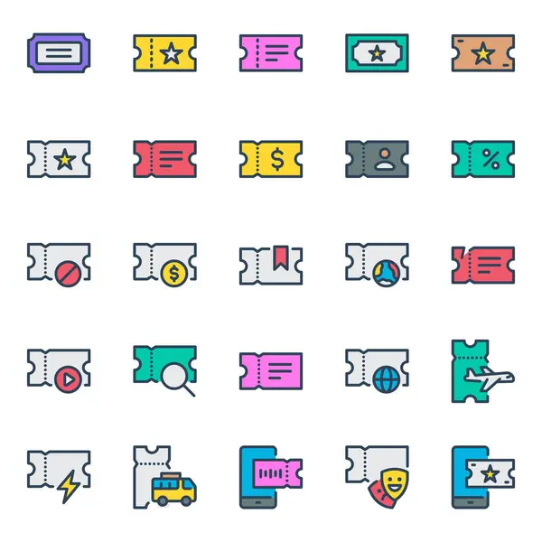 Bilet için doldurulmuş taslak simgeleri