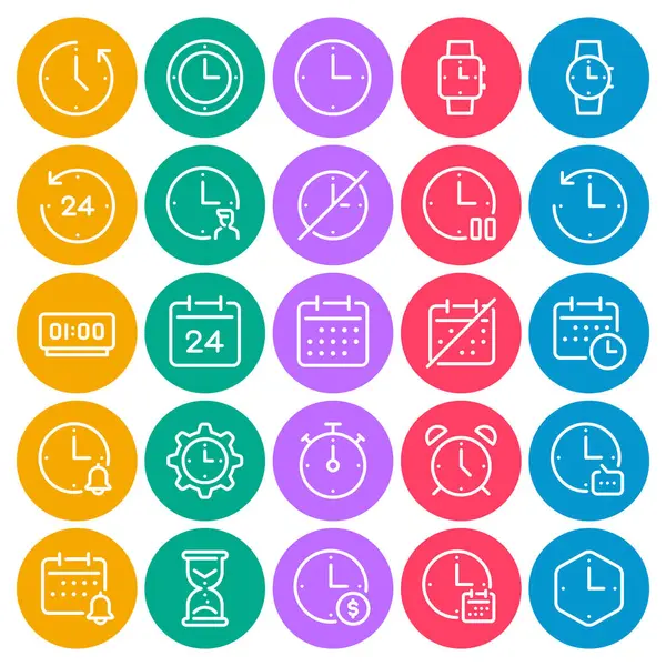 Saat için çember renk özet simgelerini ayarla