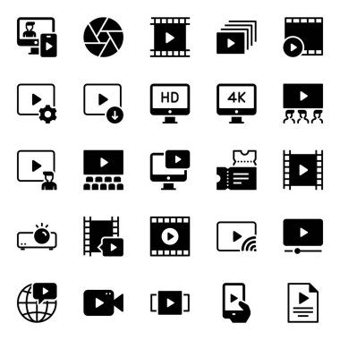 Movie multimedya için simgeler ayarlandı