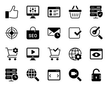 SEO ve Web için simge simgeleri ayarlandı