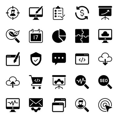 SEO ve Web için simge simgeleri ayarlandı