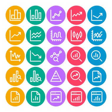 Diyagramlar ve Raporlar için çember renk özet simgelerini ayarla.