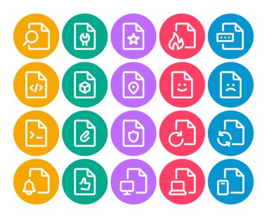 Dosya belgeleri için çember renk özet simgelerini ayarla.