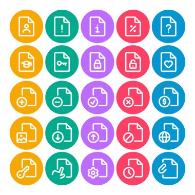 Dosya belgeleri için çember renk özet simgelerini ayarla.