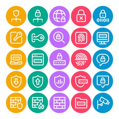 Güvenlik için çember renk özet simgelerini ayarla.