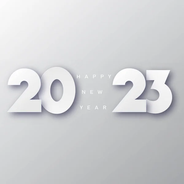 2023 Feliz Ano Novo Design Texto Feliz Natal Ilustração Vetorial — Vetor de Stock