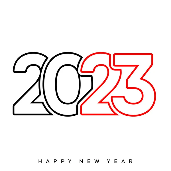 2023 Καλή Χρονιά Και Καλά Χριστούγεννα Σχεδιασμός Κειμένου Εικονογράφηση Διανύσματος — Διανυσματικό Αρχείο
