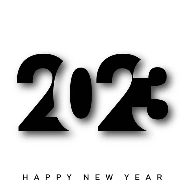2023 Happy New Year Merry Christmas Text Design Vector Illustration — Stock Vector