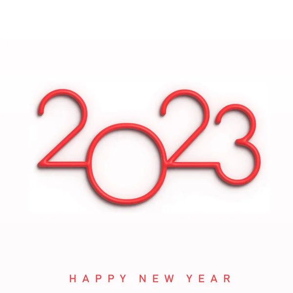 Ευτυχισμένο Νέο Έτος 2023 Typography Σχέδιο Κειμένου Εικονογράφηση Διανύσματος — Διανυσματικό Αρχείο