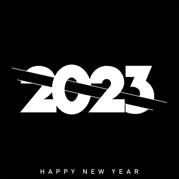 Feliz Año Nuevo 2023 Diseño Tipografía Texto Ilustración Vectorial — Vector de stock