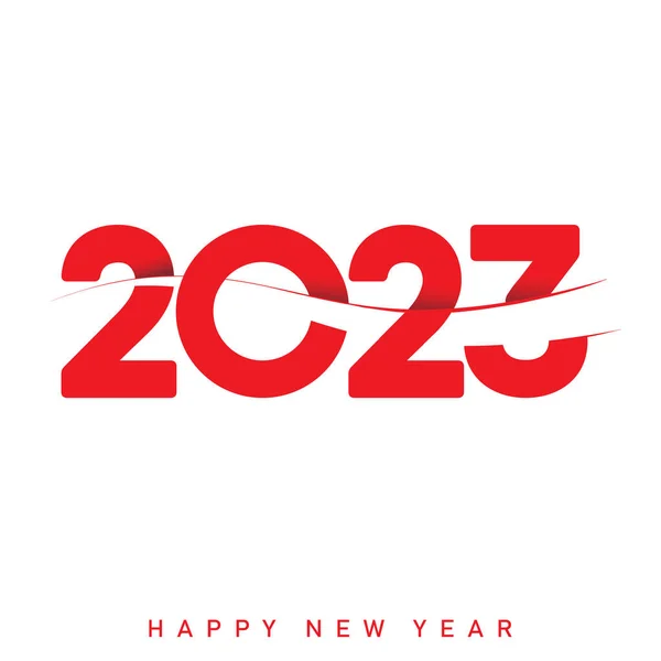 Bonne Année 2023 Texte Rouge Typographie Design Illustration Vectorielle — Image vectorielle