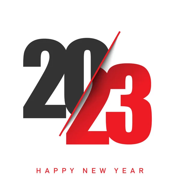 Feliz Año Nuevo 2023 Diseño Tipografía Texto Ilustración Vectorial — Vector de stock
