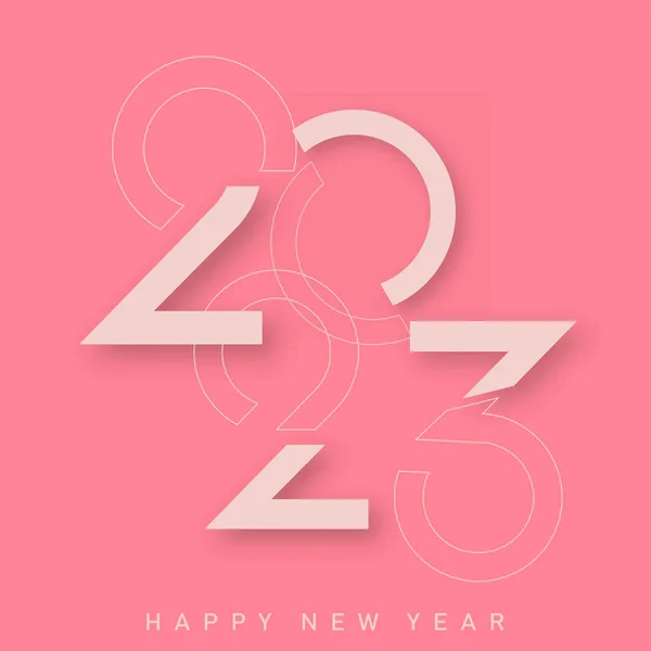 stock vector Happy New Year 2023 text typography design. Vector illustration