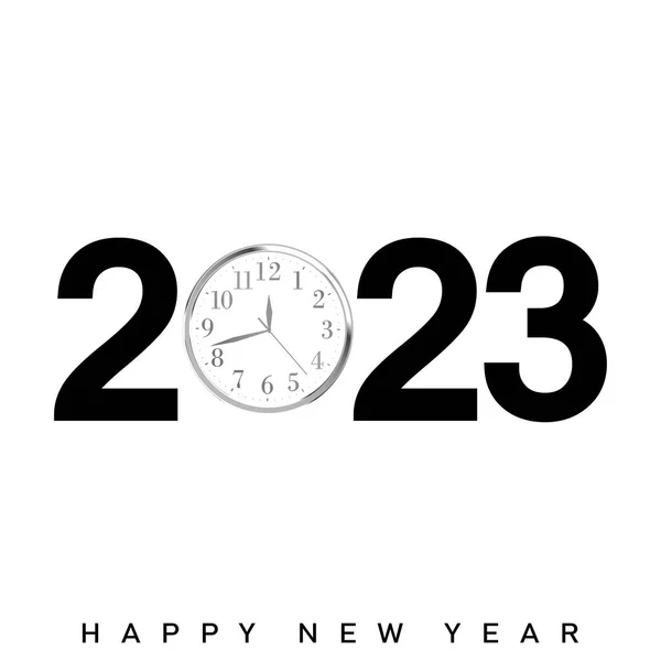 Gelukkig Nieuwjaar 2023 Tekst Typografie Ontwerp Vectorillustratie — Stockvector